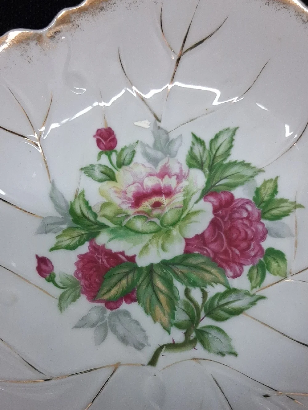 3-pc vintage‎ porcelain from Japan featuring a bowl, trinket dish, bone dish.